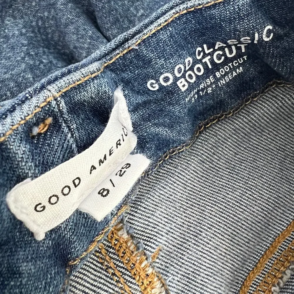 Good American Light Blue Boot Cut Jeans - Picture 9 of 11